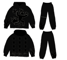 Load image into Gallery viewer, BLACK INFLUENTIAL ATHLETE SWEATSUIT
