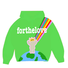 Load image into Gallery viewer, LIME GREEN &#39;SPECTRUM&#39; HOODIE
