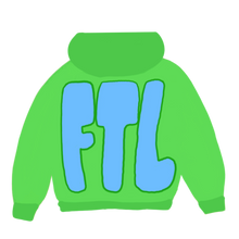 Load image into Gallery viewer, LIME GREEN &#39;SPECTRUM&#39; HOODIE
